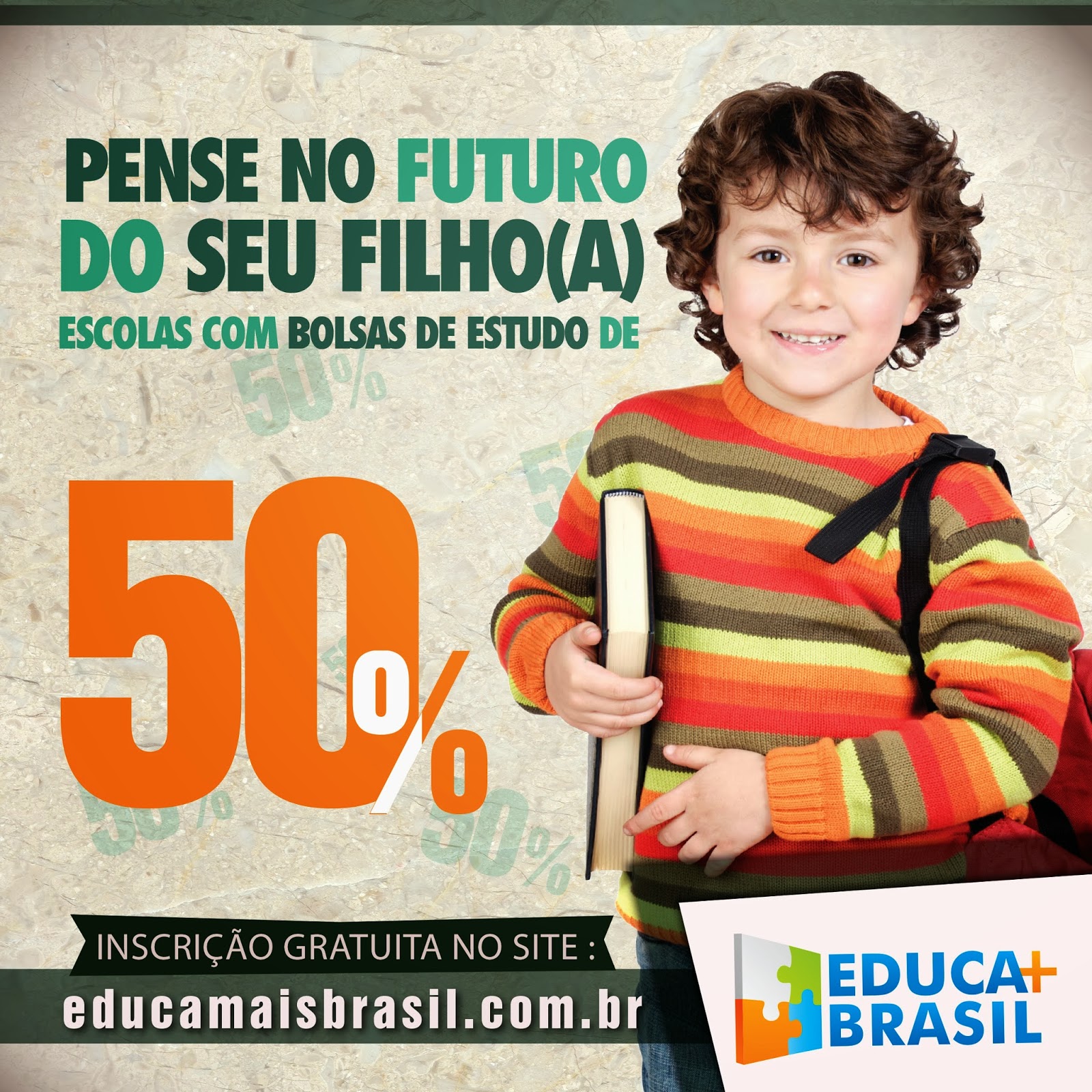 O Educa Mais Brasil tem Bolsas de Estudo de até 85% em mais de