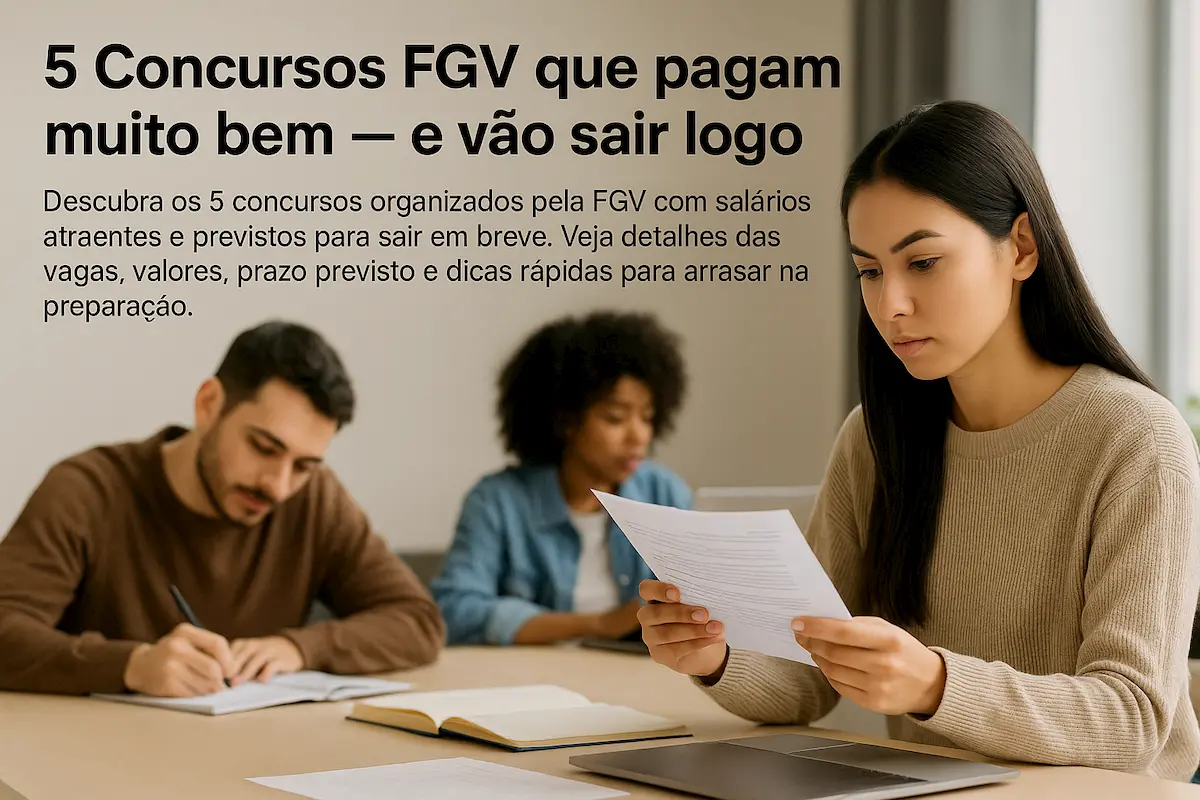 Concursos FGV que pagam muito bem