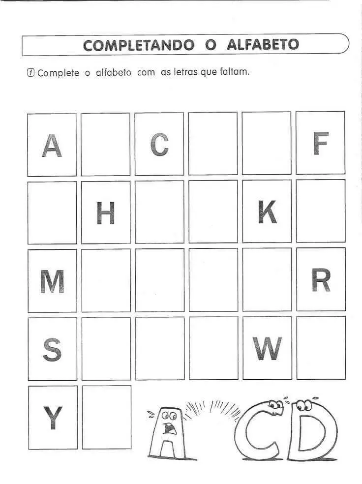 Atividades de alfabetização para Imprimir Atividades de alfabetização para Imprimir
