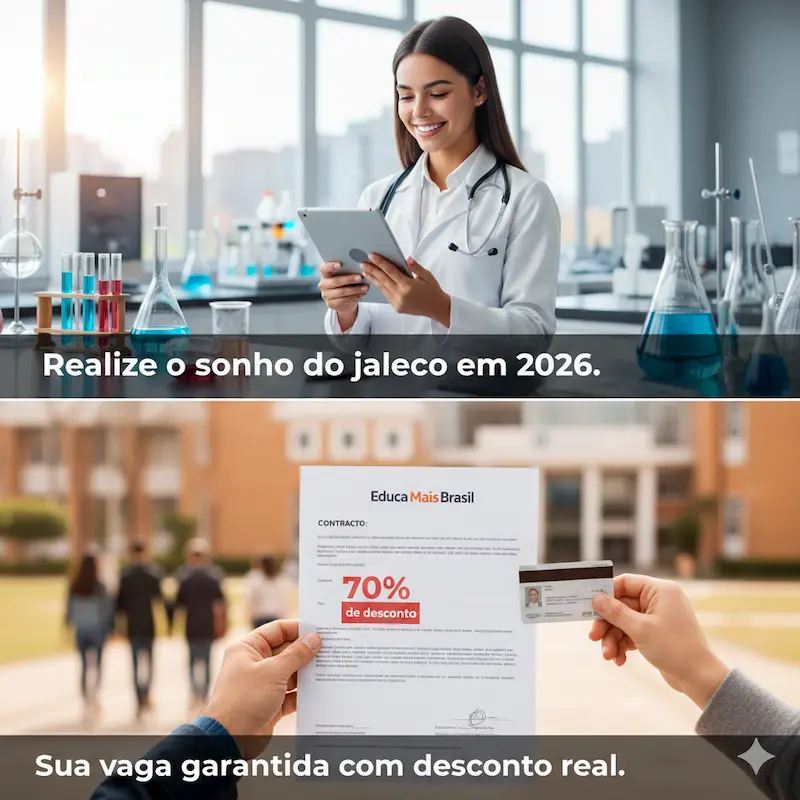 O segredo para conseguir bolsas de 70% em cursos de Medicina e Saúde em 2026 O segredo para conseguir bolsas de 70% em cursos de Medicina e Saúde em 2026