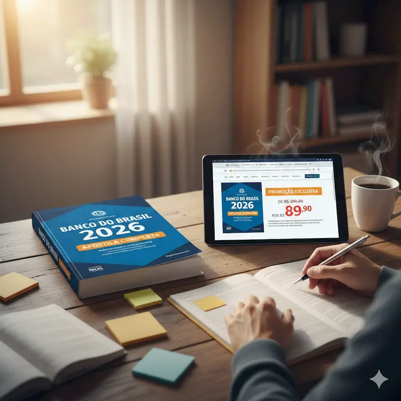 Apostilas Banco do Brasil 2026: Promoção na Amazon e Como Estudar! Apostilas Banco do Brasil 2026: Promoção na Amazon e Como Estudar!