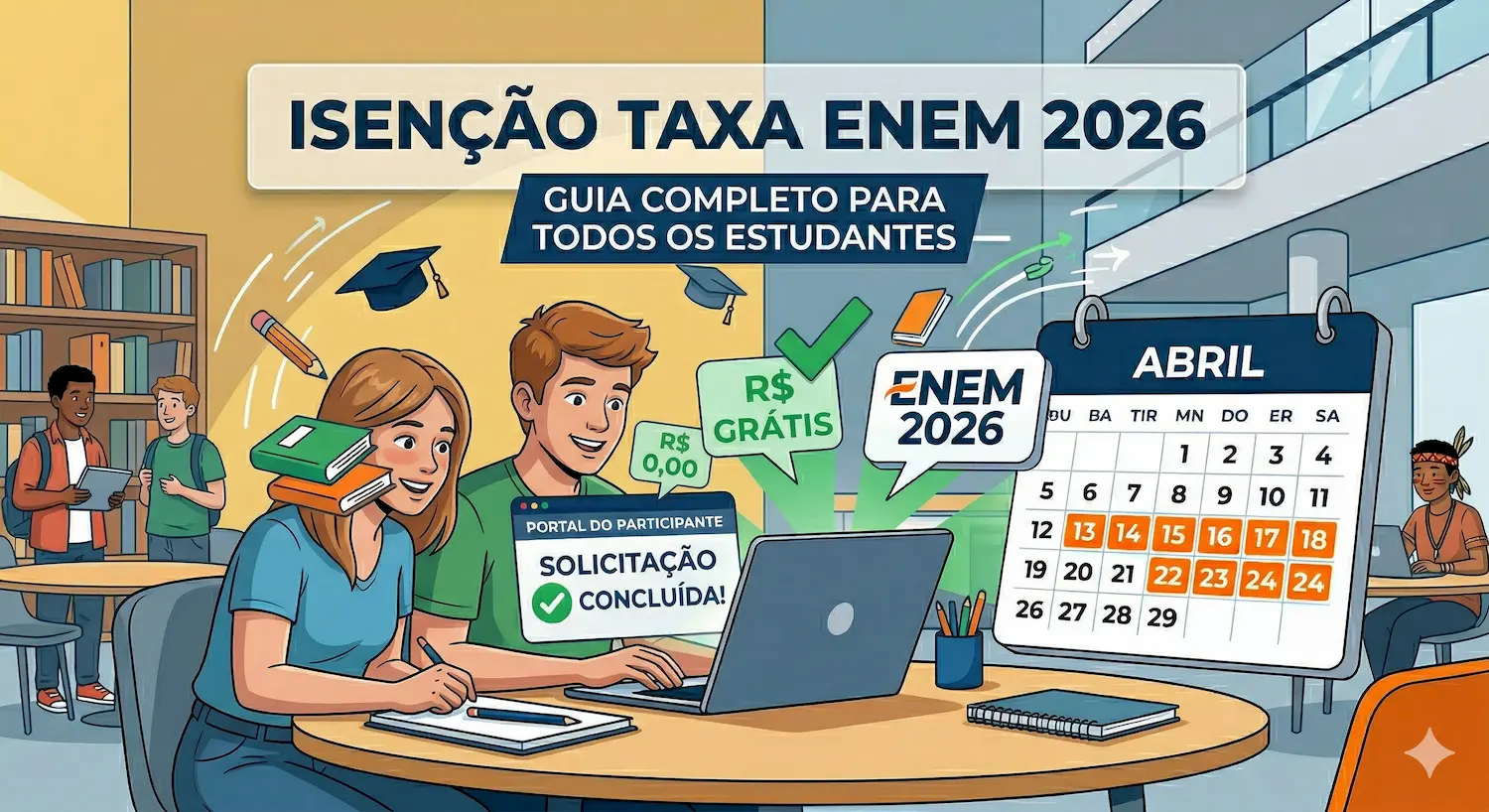 Isenção da Taxa do Enem 2026 Isenção da Taxa do Enem 2026