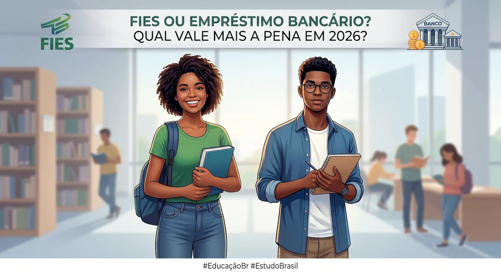FIES ou Empréstimo Bancário: Qual Vale Mais a Pena em 2026? FIES ou Empréstimo Bancário: Qual Vale Mais a Pena em 2026?